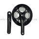 Система шатунів Prowheel SWIFT-251 (48/38/28Т, 170 мм) чорна Тришвидкісні алюмінієві шатуни 3x під квадрат із розбірними зірками