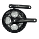 Система шатунів Prowheel SWIFT-251 (48/38/28Т, 170 мм) чорна Тришвидкісні алюмінієві шатуни 3x під квадрат із розбірними зірками