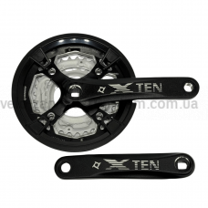 Система шатунів Prowheel TEN-851 (44/32/24Т, 170 мм) чорна Тришвидкісні алюмінієві шатуни 3x під квадрат із розбірними зірками т