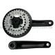 Система шатунів Prowheel RAID P01 (32/22Т, 170 мм) чорна Двошвидкісні алюмінієві шатуни 2x під квадрат із захистом
