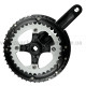 Система шатунів Prowheel TEN-751 (48/36Т, 170 мм) чорна Двошвидкісні алюмінієві шатуни 2x під квадрат із розбірними зірками та з