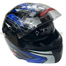 Шолом трансформер 157 чорно-синій S 55-56см BLD