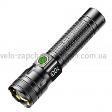 Фонарь 1136-WHITE LASER LED PM10-TG, Li-Ion аккум.,  индикация заряда, ЗУ Type-C, zoom
