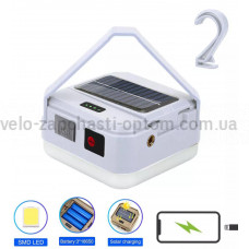 Фонарь кемпинг DP-K7-100, 3х18650, солн. панель, power bank, ЗУ Type-C, крюк