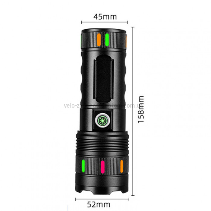 Фонарь NIGHT VISION FLUORESCENCE 701-PM10-TG,  Li-Ion аккум., ЗУ Type-C, индикация заряда, zoom