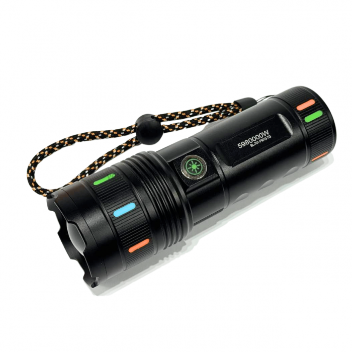 Фонарь NIGHT VISION FLUORESCENCE 701-PM10-TG,  Li-Ion аккум., ЗУ Type-C, индикация заряда, zoom