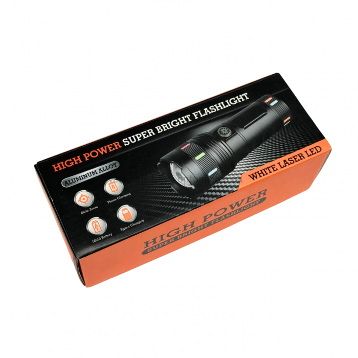 Фонарь NIGHT VISION FLUORESCENCE 701-PM10-TG,  Li-Ion аккум., ЗУ Type-C, индикация заряда, zoom