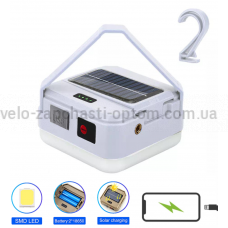 Фонарь кемпинг DP-K7-90, 2х18650, солн. панель, power bank, ЗУ Type-C, крюк