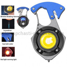 Ліхтар MULTIFUNCTIONAL W5143-COB(white+yellow+red), multitool, Li-Ion акумулятор, магніт, карабін, викрутка, ЗП Type-C