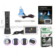 Ліхтар YW-037-3W, 1 лампа 3W, гнучка Led лампа, Li-Ion акум., сонячна батарея, Box