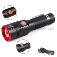 Ліхтар BL-736A/749-T6, 1х18650, затискач, zoom, ЗУ microUSB, Box