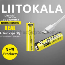 Акумулятор AA, LiitoKala USB-T36 1.5V, 2400mAh, ОРИГІНАЛ