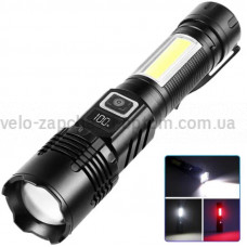 Фонарь COB18-WHITE LASER LED PM10-TG+COB, 1x18650, power bank, магнит, ЗУ Type-C, zoom