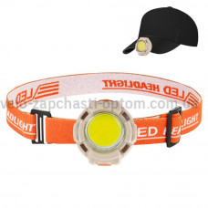 Фонарь налобный CY-2026-B-COB+2LED(red)+2LED(blue), Li-Ion аккумулятор, ЗУ Type-C, Box