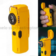 Ліхтар MULTIFUNCTIONAL D51-SMD yellow, Li-Ion акумулятора, індикація заряду, запальничка, ЗП Type-C, Box