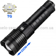 Ліхтар PLD-H007 WHITE LASER LED PM10-TG, Li-Ion акумулятор, power bank, індикація заряду, ЗУ Type-C, zoom, Box