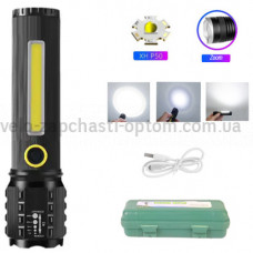 Ліхтар C71/C81-P50+COB, Li-Ion акумулятор, zoom, ЗУ microUSB, Box