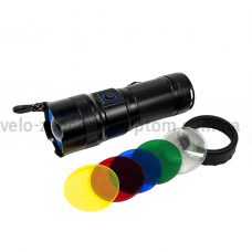 Фонарь AK180 WHITE LASER LED PM30-TG, 1х38650, power bank, ЗУ Type-C, zoom, 5 фильтров