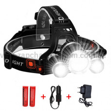 Ліхтар налобний Police 3000-T6+2XPE, 2x18650, signal light, ЗУ 220V/12V, Box