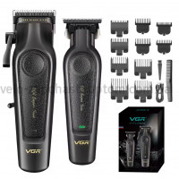 Комплект VGR 2 в 1 V-197&995, аккумуляторная машинка для стрижки (clipper) и триммер