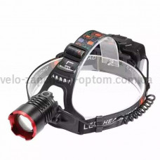 Ліхтар налобний W689A-TG, 2x18650, ЗУ Type-C, zoom, Box