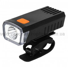 Велофонарь 604-LED, 100LUM, IP33, Li-Ion аккум., ЗУ Type-C
