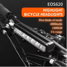 Велофара мощная EOS620-6LED, 1400LM, Waterproof, Li-Ion аккумулятор, ЗУ Type-C