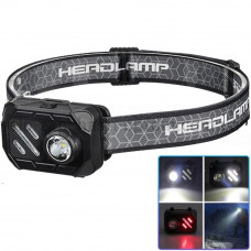 Ліхтар налобний WT-509+XPE+9SMD(white+red), 3xAAA, Box