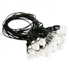 Гірлянда вулична лаундж 25 LED ламп тепле світло працює від мережі  9.5 м