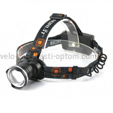 Ліхтар налобний W518-TG, 2x18650, ЗУ Type-C, zoom, Box