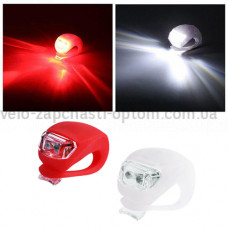Велофонарь HJ008-2LED(red+white), 2xCR2032