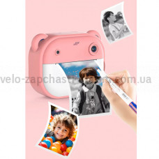 Фотоапарат дитячий миттєвого друку  Y600, PINK з підтримкою microSD card, 3Y+