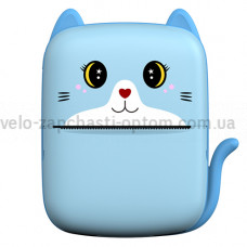 Термопринтер Дитячий  A8 Cat printer blue, bluetooth, ЗП Type-C
