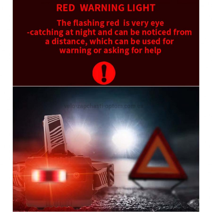 Фонарь налобный NIGHT VISION FLUORESCENCE BL-T701D-TG, Motion Sensor, 3x18650, Power Bank, ЗУ Type-C, zoom, Box