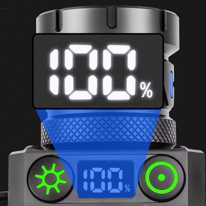 Фонарь налобный NIGHT VISION FLUORESCENCE BL-T701D-TG, Motion Sensor, 3x18650, Power Bank, ЗУ Type-C, zoom, Box