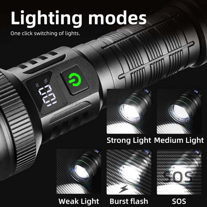 Ліхтар BL-TK-X1-TG-60W, 1x26800, Power Bank, ЗУ Type-C, zoom, Box