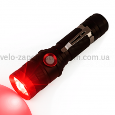 Ліхтар ручний 736-TG(Red), 1x18650, ЗУ Type-C, zoom