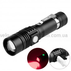 Ліхтар ручний 518-TG(Red), 1x18650, ЗУ Type-C, zoom