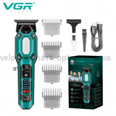 Триммер VGR V-900 GREEN, 4 насадки, LED display, 7000 RPM