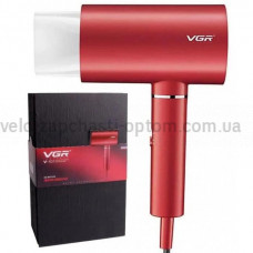Фен профессиональный VGR V-431 RED, 2 уровня обдува, 2 уровня температуры, насадка-концентратор
