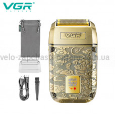 Електробритва VGR V-336 шейвер, потрійне лезо, LED Display, металева