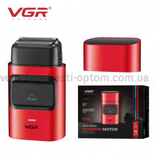 Электробритва VGR V-307 RED шейвер, двойное лезвие,  2000mAh, 9000 RPM