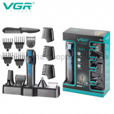 Набор для стрижки VGR 13 в 1 V-173 BLUE, 13 насадок, LED display