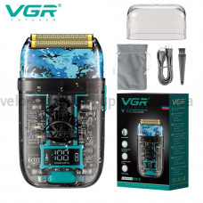 Електробритва VGR V-352 шейвер, подвійне лезо, IPX5, LED Display