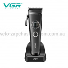 Аккумуляторная машинка для стрижки (clipper) VGR V-880C BLACK, EXTERNAL ROTOR MOTOR, MIM BLADE, 11 насадок, док-станция