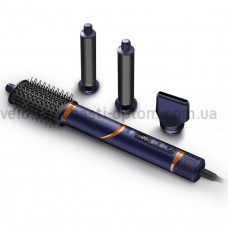 Фен-стайлер VGR 4 в 1 V-474 DARK BLUE, Professional, 4 насадки, 1400 Вт