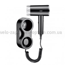 Фен настенный VGR V-407 BLACK, 2 уровня обдува, 3 уровня температуры