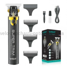 Машинка (триммер) для стрижки волосся та бороди VGR V-082, Professional, 3 насадки, STRONG BATTERY