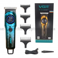 Триммер VGR V-966  GREEN, Professional, 4 насадки, LED Display