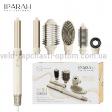 Фен-стайлер IPARAH 6 в 1 P-500W WHITE, 6 насадок, 3 режими, 4 режими температури, 110000 RPM, 1400W